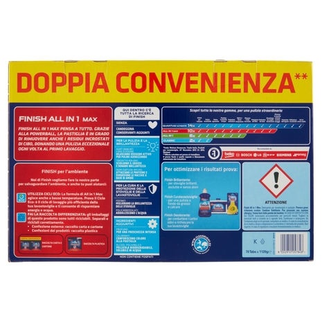 Finish Power All In One Regular 2 x 35 pastiglie lavastoviglie 1120 gr